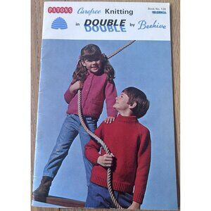 Patons Carefree Knitting in Double by Beehive Pattern Book 126 Family Sweaters